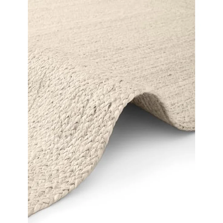 Hanse Home Juno Juteteppich - Natur Wohnzimmerteppich aus 100% Jute, Handgewebt - Robust & Pflegeleicht - Moderner, Boho Naturfaser Teppich für Wohnzimmer, Schlafzimmer - Reinweiß, 200x300cm – Bild 6
