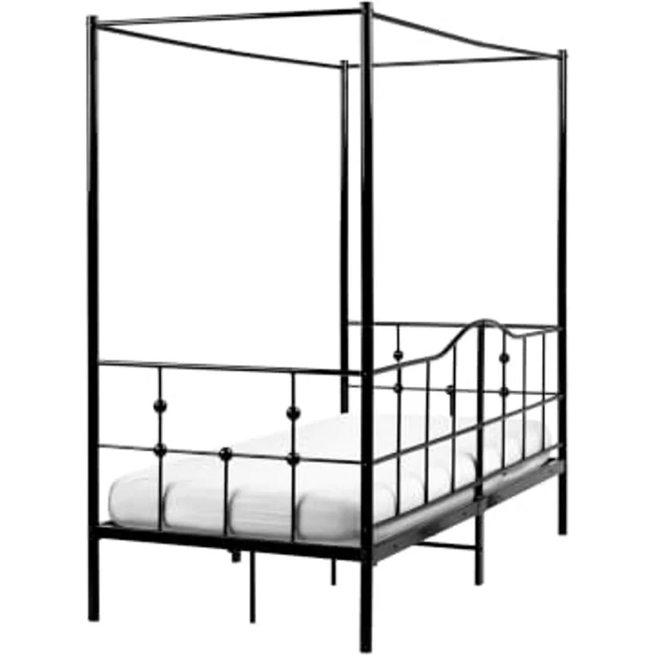 Himmelbett Metall ARTONNE 90 x 200 cm Schwarz – Bild 6