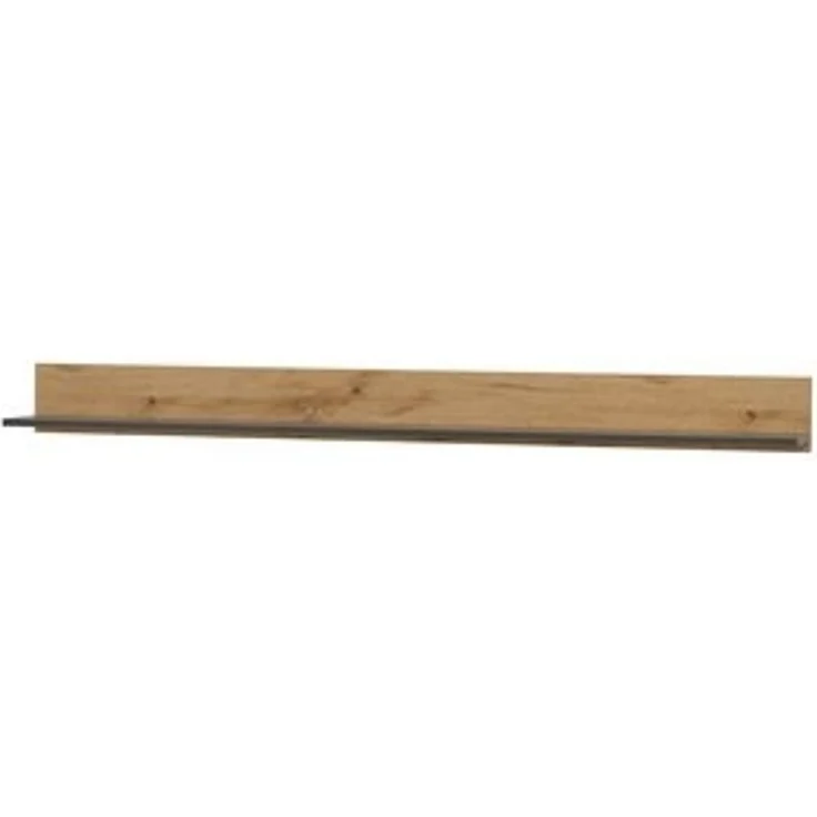 Lomadox Wandregal CRISP-61, Wandboard in Wotan Eiche Nb. mit Absetzungen in anthrazit 170/15/20 cm – Bild 5
