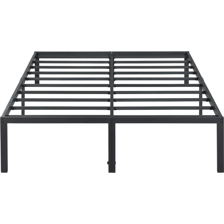 Olee sleep 45cm Stabiler Stahlbett / Stahl-Lattenrost / Anti-Rutsch-Unterstützung / Matratzenunterbau / Metallbett / Bettrahmen / Bett / 140x200 cm / Full / Schwarz / Metall