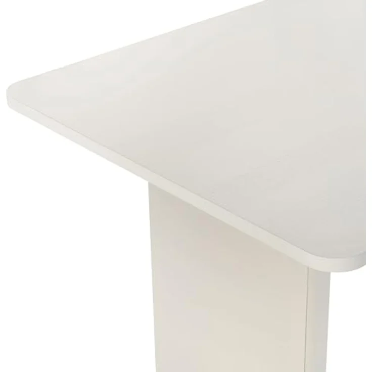 Modern White Dining Table, 180 x 90 x 75 cm | 100% Melamine Coated Particle Board, 25 mm Thick | Stylish & Durable, Perfect for Contemporary Dining Rooms | 70 kg Bearing Capacity – Bild 8