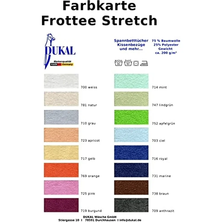 DUKAL Kissenbezüge Hockerbezug rund, Frottee-Stretch, 2 Größen, (1 Stück), Ø 35-40 cm, mit Spannumrandung, Made in Germany – Bild 2