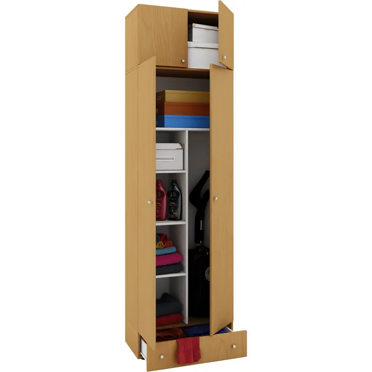 VCM Mehrzweckschränke Vandol 912279 Buche B. 70 x H. 237 x T. 40 cm
