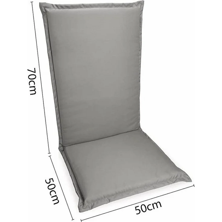 sunnypillow Liegenauflage Polsterauflagen Gartenstuhlauflage 120 x 50 extra Dicke 9cm, 2er Set Anthrazit – Bild 2