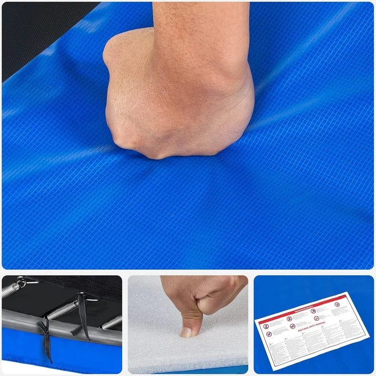 SONGMICS Trampolin Randabdeckung, 100% UV-beständig, Reißfest, PVC, Blau, 305,0 cm – Bild 8