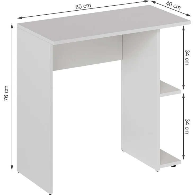Schreibtisch Simple Weiß 80 x 40 cm Vicco – Bild 2