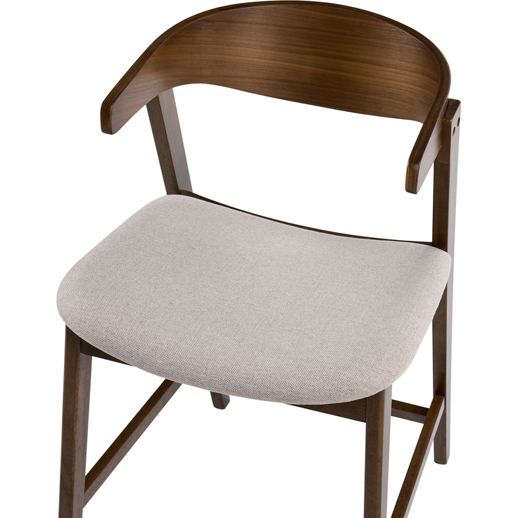 Set mit 2 Barstühlen LILLY Dunkelbraun Beige – Bild 7