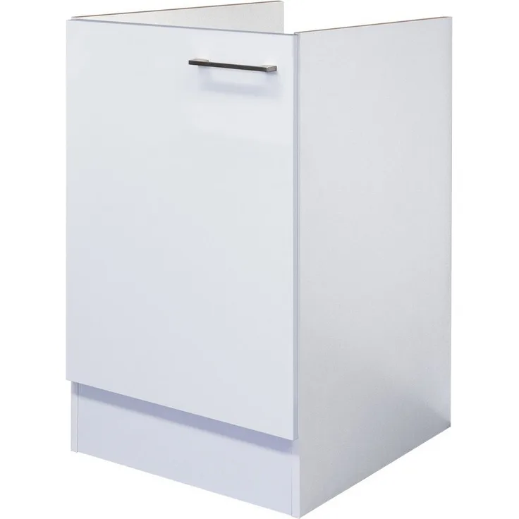 Flex-Well Spülenunterschrank Spülenunterschrank ohne Arbeitsplatte - 50 cm breit - Weiß – Nawa