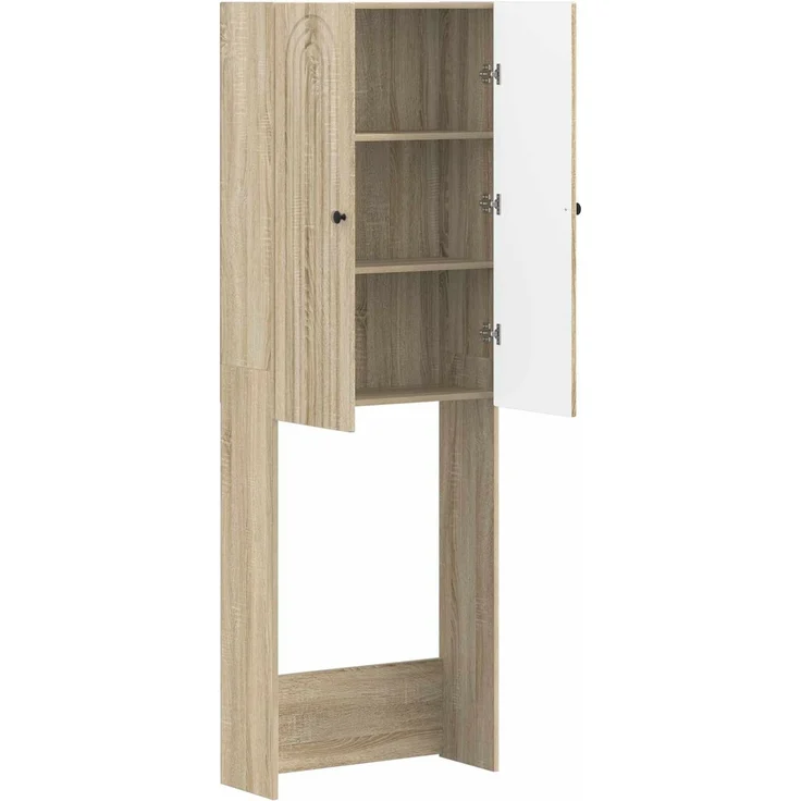 vidaXL Toilettenschrank ALKMAAR Sonoma-Eiche 66 x 25,5 x 190 cm 896257 – Bild 2