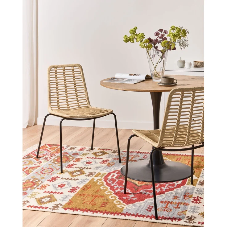 Esszimmerstuhl 2er Set TAOS Rattan Naturfarben – Bild 3