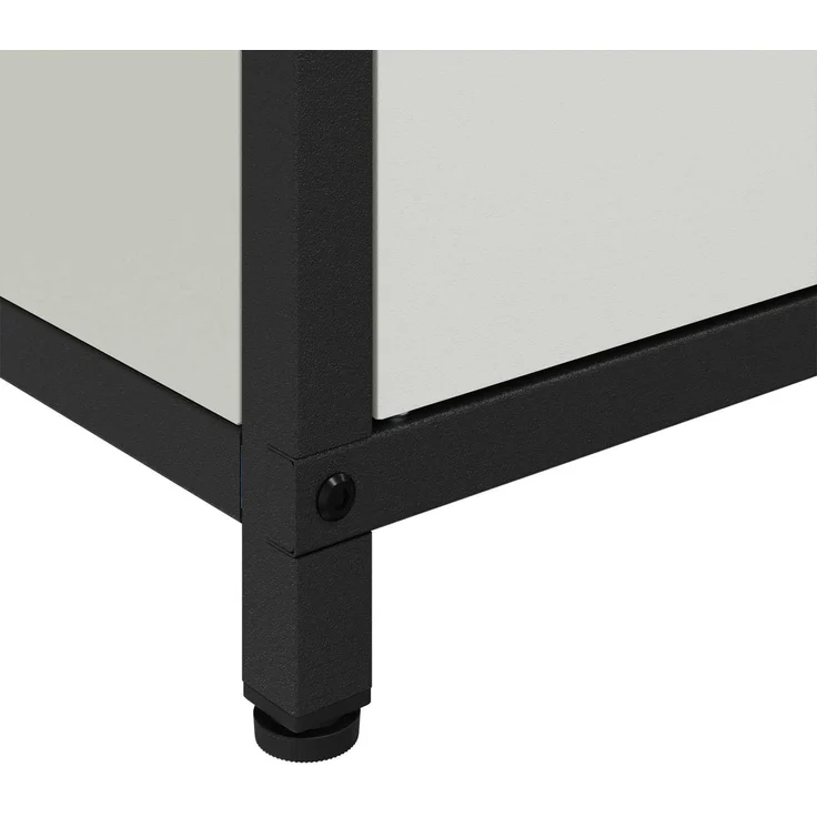 vidaXL Küchenaufbewahrung mit Regal mit Tür Weiß 60 x 50 x 92 cm Stahl 874997 – Bild 9