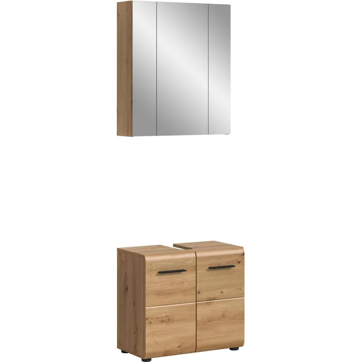 Badkombination (B/H/T: 60x185x30 cm) in Artisan Oak Nachbildung und Artisan Oak Nachbildung