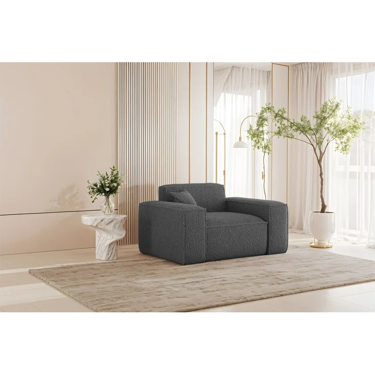Sessel Designersessel CELES PREMIUM in Stoff Sven Dunkelgrau – Bild 1