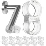 Türklinken Puffer, 10 Pack, für Türen und Fenster, Türklinken Schutz aus Silikon, transparent, Ø 15 und 18 mm Öffnung, dehnbar, Fenstergriff Stopper