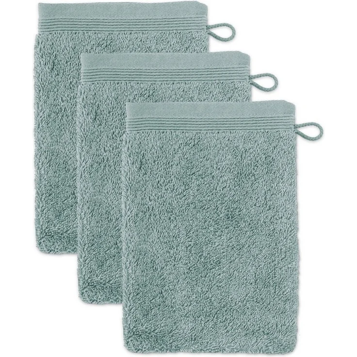 Möve Superwuschel Waschhandschuh 15x20 cm aus 100% Baumwolle, Tea 3er Set – Bild 1