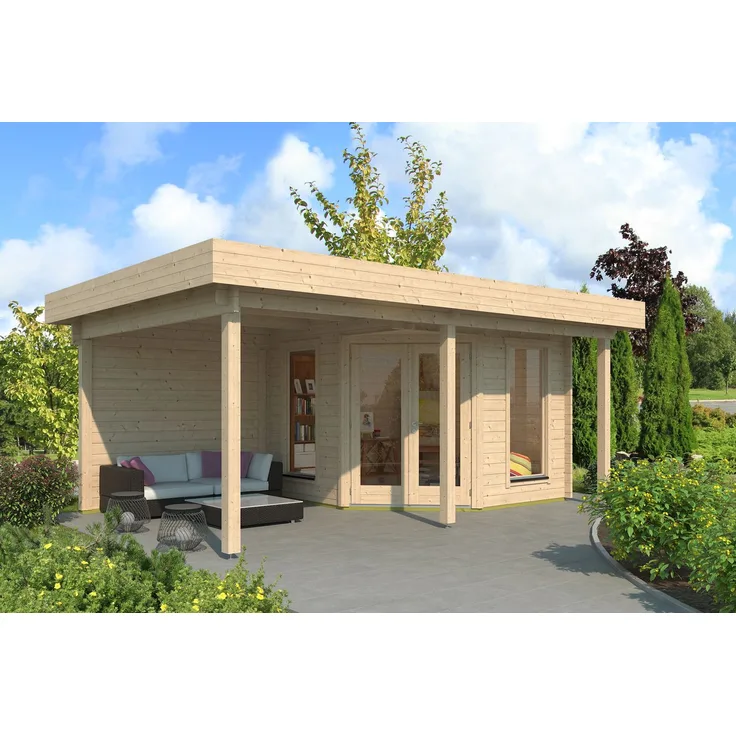 Fjordholz Gartenhaus Modell Nora 44 G Modern Natur