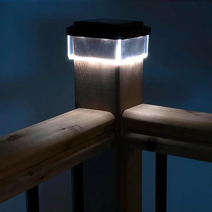 GreenBlue LED Gartenleuchte Solarmastleuchte für Zaun Outdoor geeignet, LED fest integriert, Warmweiß, solarbetriebene LED Gartenlampe für Garten und Zaun wetterfest – Bild 8