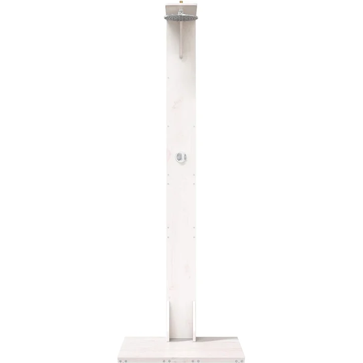 vidaXL Gartendusche 214,5 cm Massivholz Kiefer und Edelstahl Weiß 886345 – Bild 4