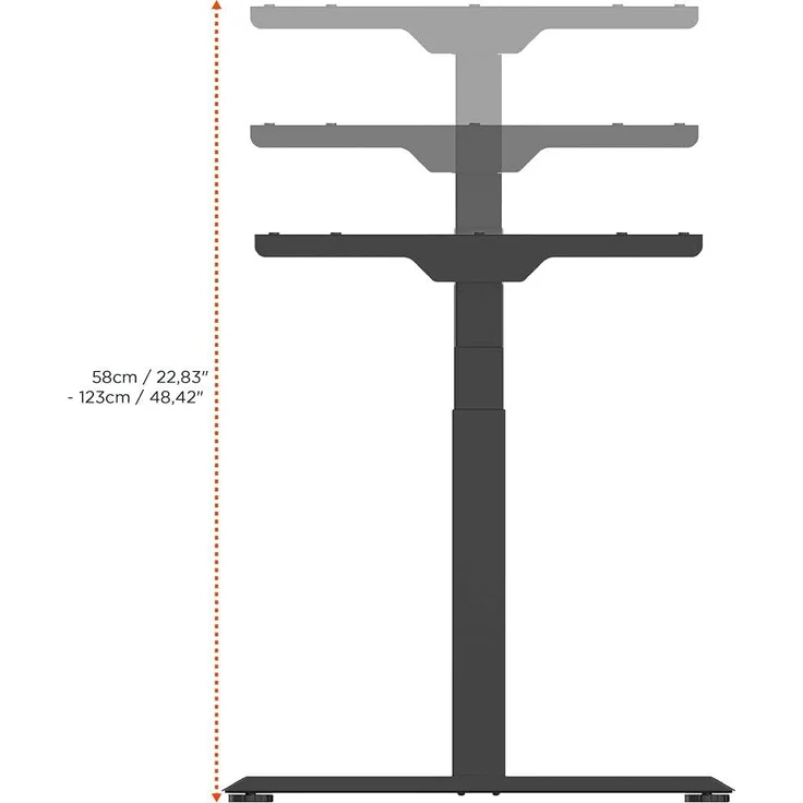 celexon elektrisch höhenverstellbarer Schreibtisch Professional eAdjust-58123 - schwarz – Bild 3