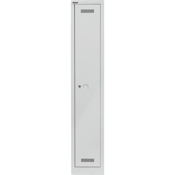 Bisley MonoBloc™ Garderobenschrank, 1 Abteil, 1 Fach, Farbe lichtgrau