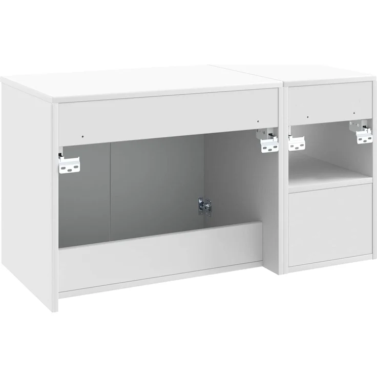 vidaXL Badezimmerschrank-Set 2 stk. Hochglanz Weiß 92,5 x 44,5 x 50 cm 3404118 – Bild 6