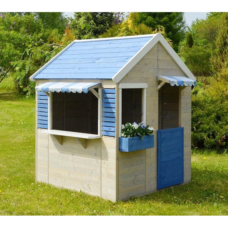 Wendi Toys Holz Spielhaus Delfin | Natur | – Bild 4