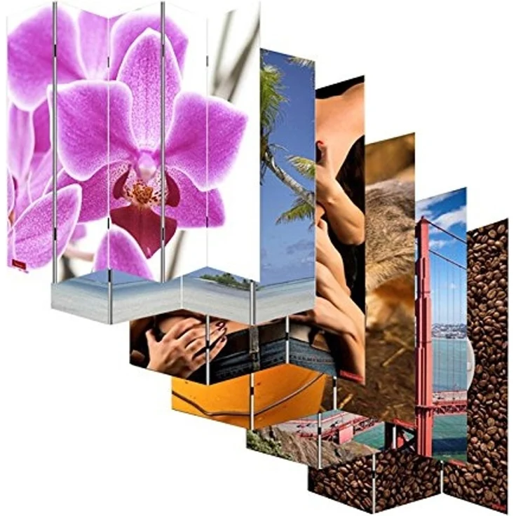 Foto-Paravent Paravent Raumteiler Trennwand M68 MVG-zertifiziert ~ 180x240cm, Strand – Bild 6