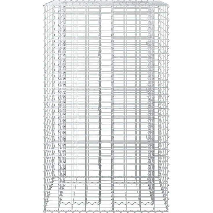 vidaXL Gabionen-Hochbeet 90 x 50 x 150 cm Verzinkter Stahl Silber 42033333 – Bild 6