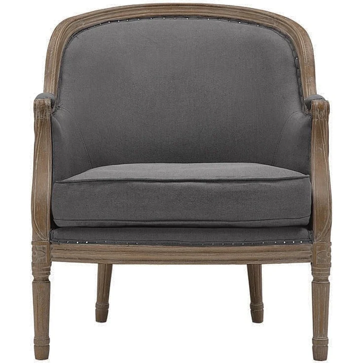 Vente-unique ´ALIENOR´ Sessel, 100% Leinen, Grau, 78x89,5x72 cm – Bild 3