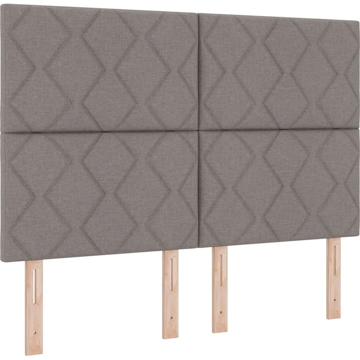 vidaXL Ottoman-Bett mit Matratze und LED Taupe 160 x 200 cm Stoff 3458170 – Bild 5
