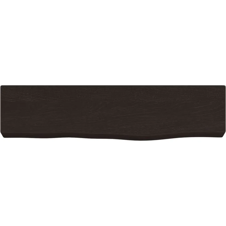 Wandregal, Hängeregal Dunkelbraun 40x10x4 cm Massivholz Eiche Behandelt de6014 – Bild 4
