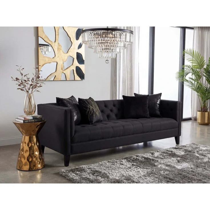 Beistelltisch Aluminium 36cm Gold Rund - Design Anstelltisch Metall - Loungetisch Alu - Moderner Sofatisch - Couchtisch Wohnzimmertisch Klein Handmade – Bild 3