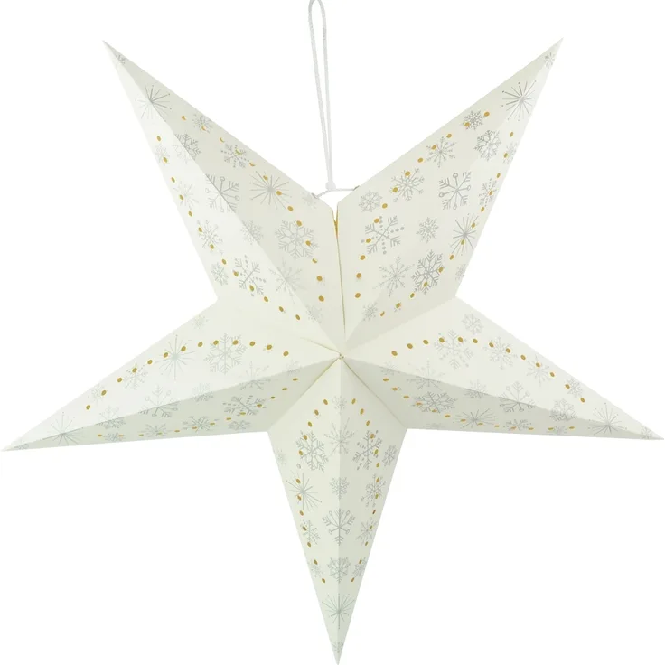 LED Weihnachtsstern, Papier , weiß, 60 cm, X-MAS