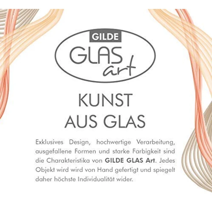 GILDE GLAS art Vase Red Vista, moderne Deko-Vase aus kunstvollem Glas, H 31 cm, Geschenke zur Hochzeit und für Frauen – Bild 4