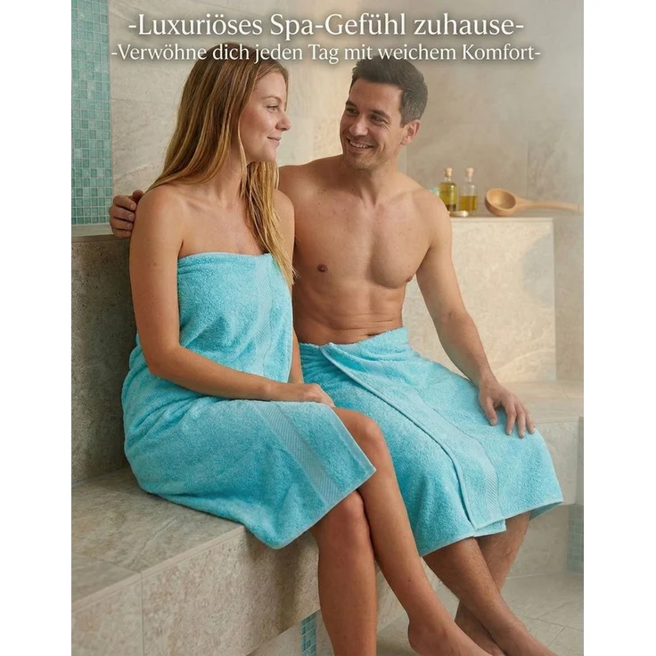 Betz Badetuch 2 Stück Badetücher PALERMO Größe 100 x 200 cm, 100% Baumwolle (Set), Badetuch – Bild 2