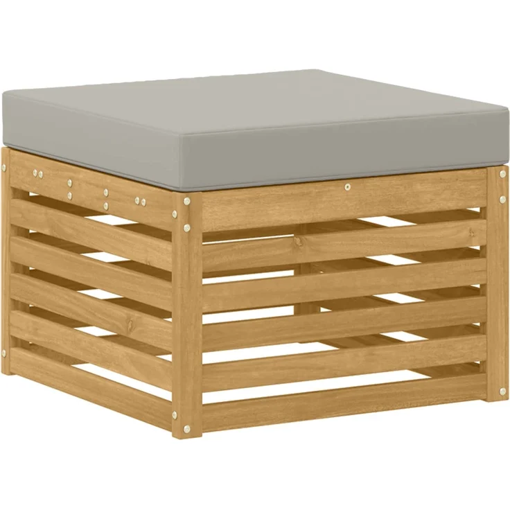 vidaXL Outdoor-Sofagarnitur 6 stk. 5-Sitzer Weiß und Hellgrau 3392096 – Bild 5