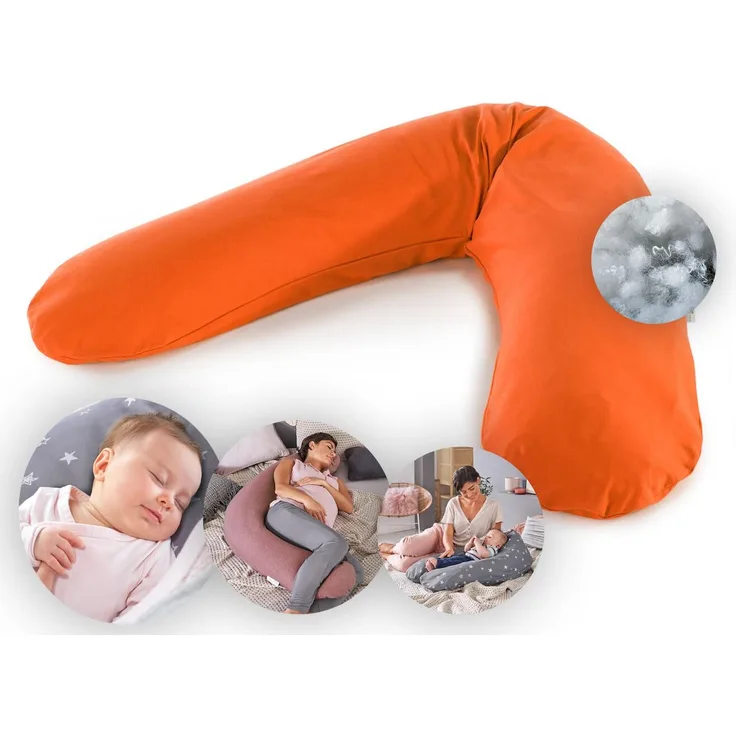 Theraline Das Original Stillkissen rot/orange, mit Polyester-Hohlfaser