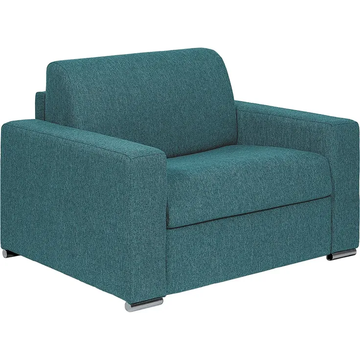 Vente-unique - CALITO - Schlafsessel - Metall - Stahl - Blau - 124 x 95 x 85 cm