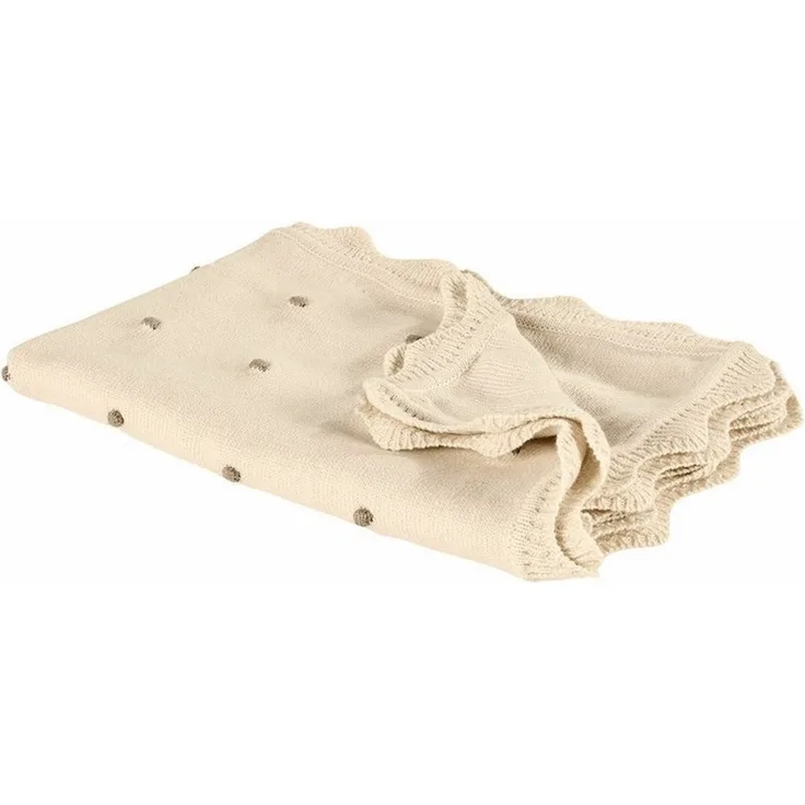 Babydecke Plaid Saphie creme, Mirabeau, Baby, Wolke, Schönes Strickmuster, Wolkenartiger Zierrand