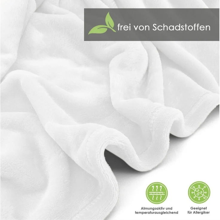 Wohndecke Premium Super Soft Flanell Kuscheldecke Sofadecke, heimtexland, super weich und flauschig, Allergiker geeignet, atmungsaktiv – Bild 2