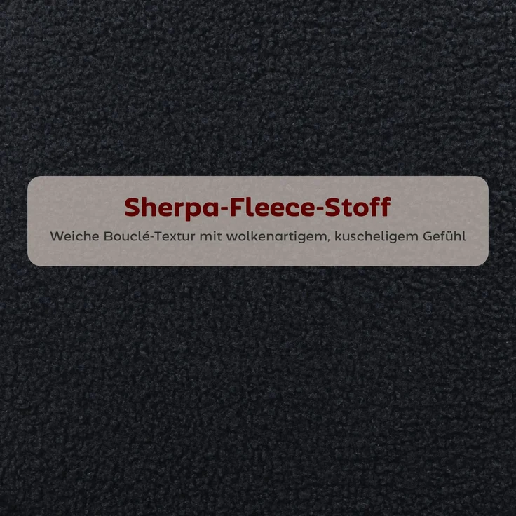 2er-Set Barstühle mit Polstersitz und Fußstütze, Fleece-Bezug, Metallrahmen, Schwarz--Schwarz--95x49x52cm--YOUDENOVA – Bild 7
