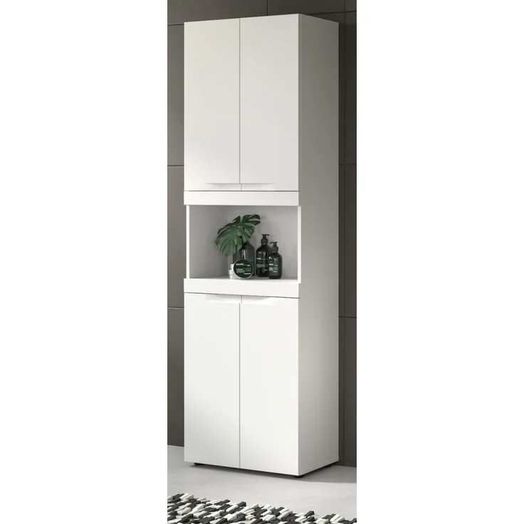 Badezimmer Hochschrank Gusto in weiß matt 60x194 cm – Bild 1