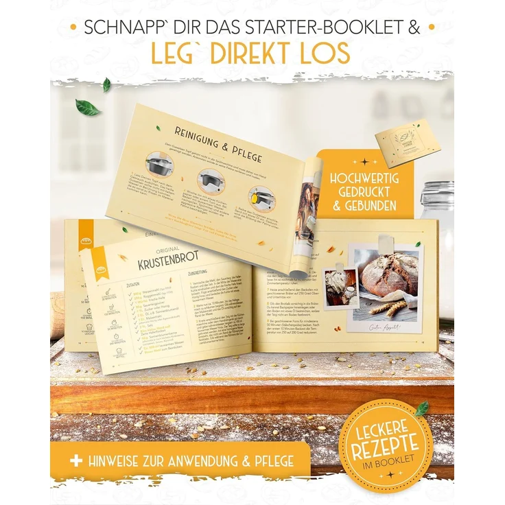 Krustenzauber Kasserolle Gusseisen Topf als Kochtopf, Schmortopf oder Brotbackform – Bild 6