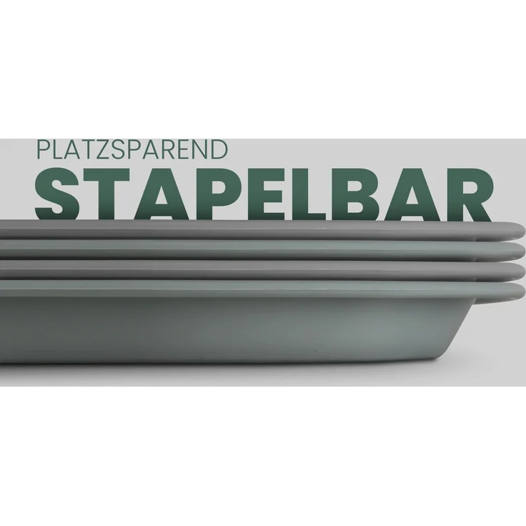 Geschirr Set BPA Frei Grau 30-teilig 6 Personen – Bild 10