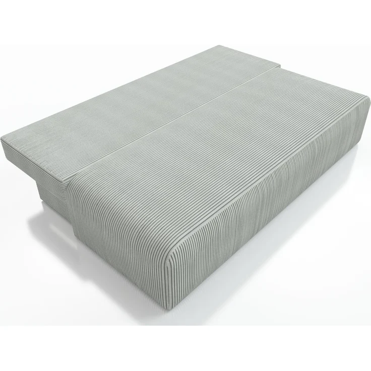 Wohnero 24 Zaya Premium Schlafsofa 201x91 cm mit Bettkasten & DL-Automatik – 201x137 cm Liegefläche, 3-Sitzer Sofa mit Schlaffunktion - Hellgrau – Bild 6
