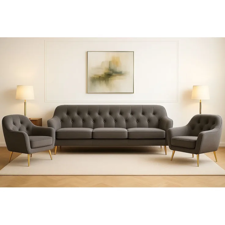 Wohnzimmer-Set BENITO 4: 3-Sitzer Sofa + 2 Sessel
