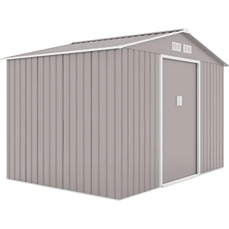 HATTORO S200 XXL Metall Gerätehaus grau Geräteschuppen Schuppen Gartenhaus – Bild 2