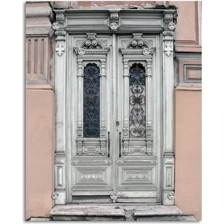 Queence Garderobe - "Adlai" Druck auf hochwertigem Arcylglas inkl. Edelstahlhaken und Aufhängung, Format: 100x120cm