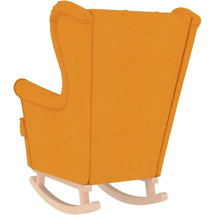 vidaXL Schaukelsessel Dunkelgelb 74x90x102 cm Stoff 4016928 – Bild 5