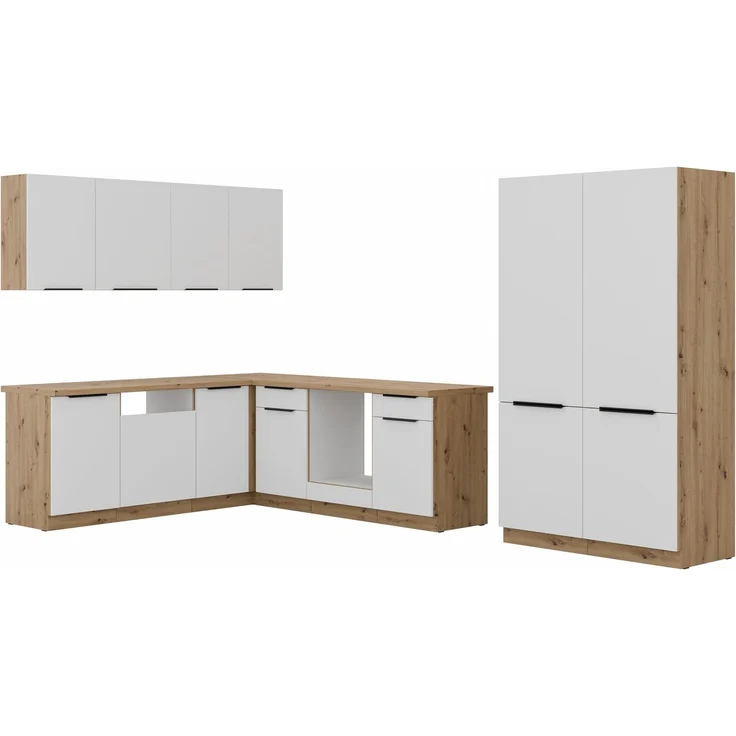 Winkelküche ARIA K-AR ECKE 1 - 215 x 220 + 120 cm Anti Fingerprint Küchenzeile Küchenblock Singleküche Einbauküche Küche Eckküche – Bild 7